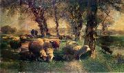 unknow artist Sheep 195 oil on canvas